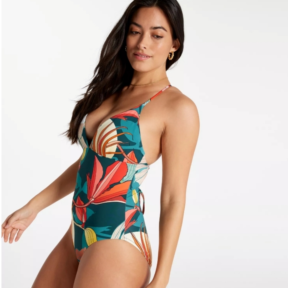 CALIA Women's Swim Triangle Strappy Back One Piece - Picture 3 of 7